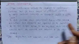 Video Conferencing || Video Conferencing On Networking Short Notes