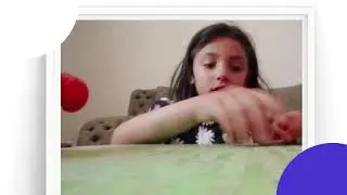 امنة تصور فيديو وحدها (لحالها) في عمر الخمس سنوات - امنة  تشكل حلزون بالصلصال