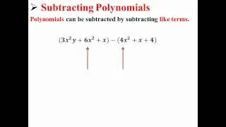 Subtracting Polynomials