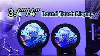 Round lcd, capacitive touch display, in 3.4" or 4", IPS, support Raspberry Pi, Jetson Nano and PC