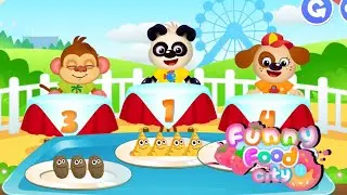 Funny Food City | Maths Kids Number Games for Toddlers | Learn the Numbers