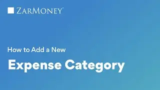How to Add a New Expense Category