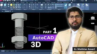 How to Make NUT BOLT with THREADS  (M12) in AutoCAD 3D