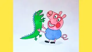 Как нарисовать Джорджа из Свинки Пеппы