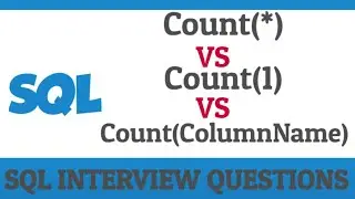 Difference between Count(*), Count(1), Count(colname) | SQL Interview Question | IQBees