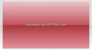 Annotate/Draw on PDF in Swift