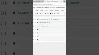 Creating zeros of an array using Numpy