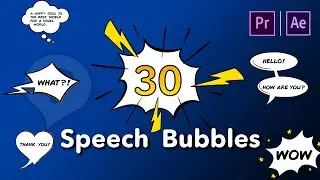 🔥 30 Speech Bubbles Animation in After Effects and Premiere Pro 🗨🗨🗨🗨
