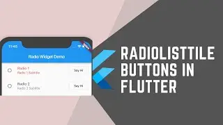 RADIOLIST TILE IN FLUTTER APP DEVELOPMENT || JOOKATE'S FLUTTER