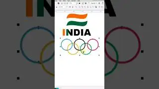 Indian Flag Design in Coreldraw | Olympic logo Design 