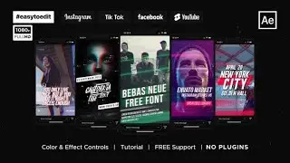 Instagram Stories | Glitch | After Effects Template