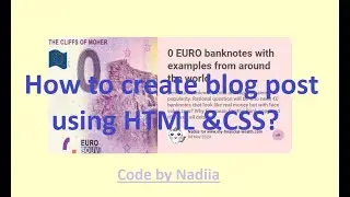 How to create blog post using HTML and CSS? Tutorial.