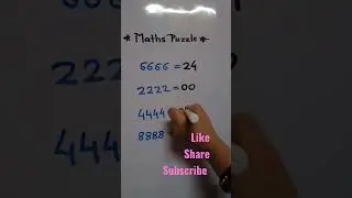 Maths Puzzle #shorts #shortvideo #algebra