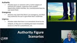 Alpine Security's Security Awareness Training Sample: Help Me and Authority Figure Scenarios