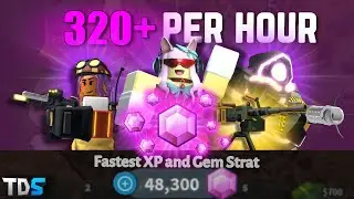 TDS How to GRIND GEMS & XP EASY FAST (Gatling Gun/Accelerator/Engineer) (Roblox)