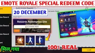 Slippery Throne Emote Special Redeem Code | Free Fire Redeem Code Today | FF New Emote Redeem Code
