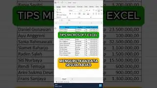 Cara Mengurutkan Data Tabel Excel Sesuai Abjad #shorts #excel #microsoftexcel