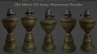 Old Metal Oil Lamp Marmoset Toolbag 3 Render