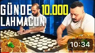 Çılgın Fırıncı Günde 10.000 Tane Lahmacun Yapıyor!!!! #lahmacun #pideci #fırın #turkishfoodsecrets