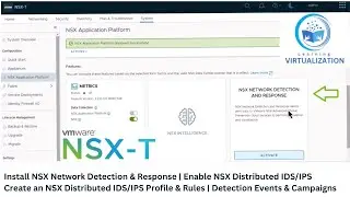 Install NSX Network Detection & Response | Enable NSX Distributed IDS/IPS Rules