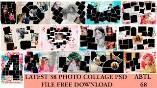 12X18 PSD File FREE DOWNLOAD Latest 38 Best Free Photo Collage Templates for Photoshop 2025 | vol-68