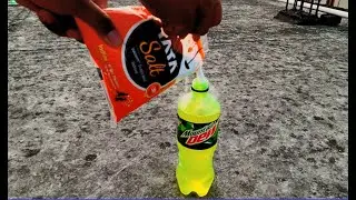 Experiment: Cold drink Vs Salt ,Cola, 7up , pepsi, Mirinda ,mountain dew and Mentos