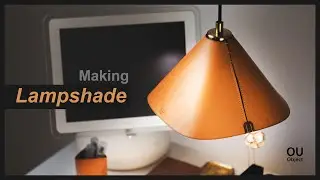 Leather | How to make a Lampshade with IKEA SUNNEBY Light Cord Set / DIY / free pattern