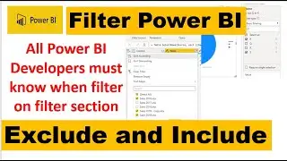 Power BI FIlter Exclude Include values | Power BI Filters 