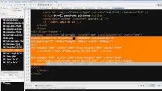 Scroll two panorama pictures horizontally using HTML MARQUEE