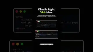 🚫 Disable Right-Click Like a Pro! 🖱️ | Easy Tech Tip 2025 💻||