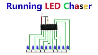 How to make Running LED Chaser Circuit using Only Cd4017 || Sequential LED Flasher Circuit