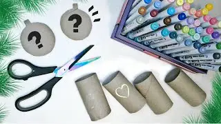 5 Easy Christmas Drawings with Arrtx Acrylic Markers / Turn Toilet Paper Rolls into Painted Baubles