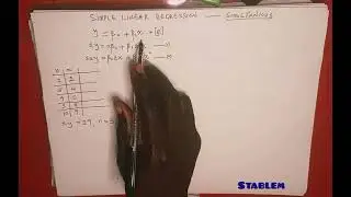 Simple Linear Regression by Hand. (Equation Approach) Solved Problem