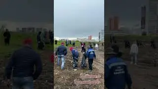 Маскировка свалки на бывшем пустыре Черкизовского рынка в районе Измайлово.