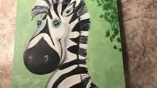 Как нарисовать Зебру маслом