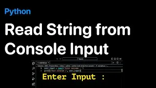 Read String from Console Input in Python - Examples | ProgramGuru.org