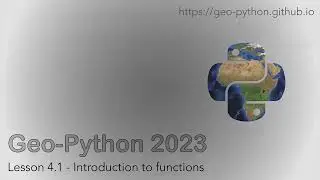 Geo-Python 2023 Lesson 4.1 - Introduction to functions