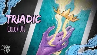 Monarch ♦ Color Theory 101: Triadic ♦ Watercolor Speedpaint