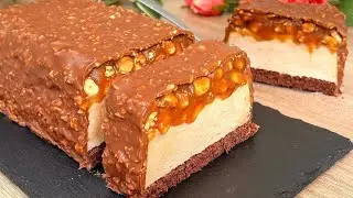 An easy Snickers cake recipe that will blow your mind! Simple and very tasty! 😋