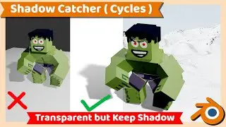 Blender Tutorial : Shadow Catcher in Blender 3 ( Cycles Engine )