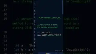 Replace method in JavaScript.   