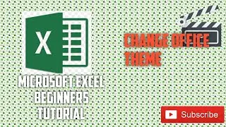 How to change office theme in Excel #16