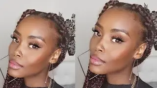 First-time DIY Braids |Beginner | 4C Short hair | Rubber band method | south African YouTuber