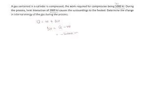 Gate Problem related to First Law of Thermodynamics