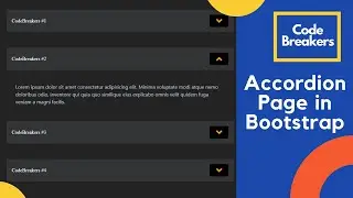 Accordion page design in HTML CSS and Bootstrap 4 | Code Breakers