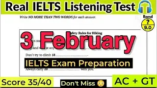 3 FEBRUARY IELTS LISTENING TEST 2024 | BC & IDP REAL IELTS LISTENING TEST | HARD LISTENING TEST 2024