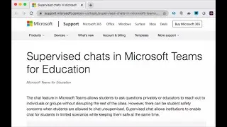 Supervised Chats in Microsoft Teams