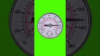 Air Pressure Gauge Green Screen - 