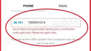 Instagram Fix Sorry! Were having trouble sending you a Verification Code right now. problem solve