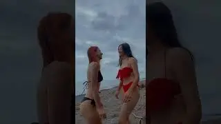 Sahil kenarında Twerk yapan kızlar dans videoları 